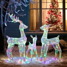Light Up Reindeer Family