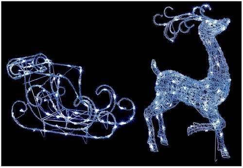 Led acrylic reindeer - acrylic, &