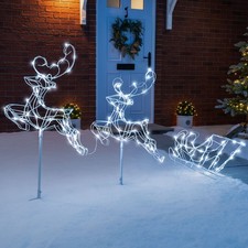 Reindeer Sleigh Light Outdoor