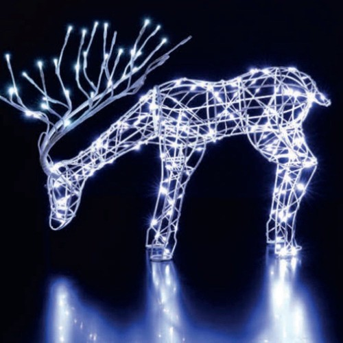 Light reindeer stag 40cm - light, up