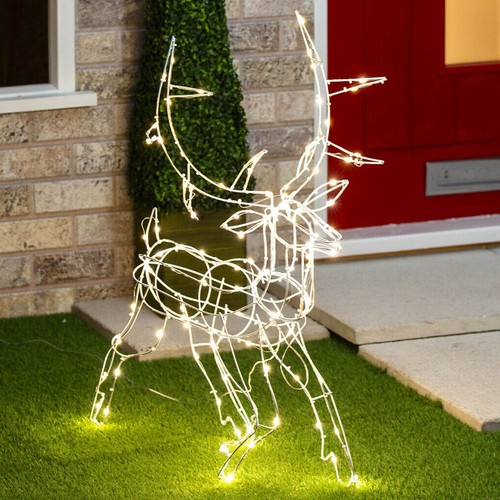 Lightup deer decoration warm - lightup,